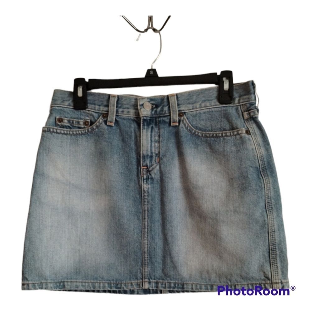 GAP Jeans Vintage Light Wash Denim Mini Skirt | Size 6 Regular